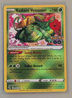 Pokemon - Radiant Venusaur - 004/078 Radiant Rare Pokemon GO - - Image 1