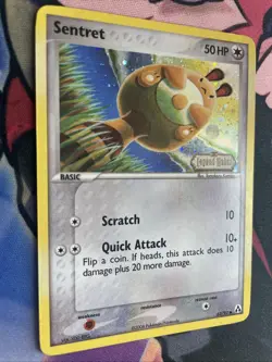 Pokemon Card Ex Legend Maker Sentret 62/92 2006 Reverse Stamped Holo LP - Image 2