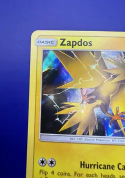 ⚡Zapdos 24/68 Holo Rare - Sun & Moon Hidden Fates Pokemon Card NM - Image 4