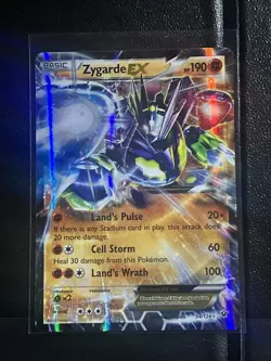 Pokemon TCG Zygarde EX Ultra Rare Card Fates Collide 54/124 Heavily Played - Image 1
