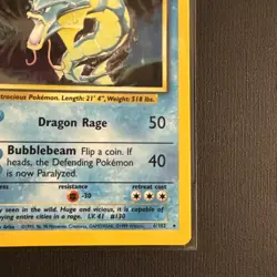 1999 Pokemon TCG Gyarados Holo Rare Card Base Set 6/102 Vintage WOTC MP - Image 4