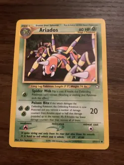 Pokemon TCG Ariados Neo Genesis Card 27/111 Unlimited Uncommon Light Play - Image 1