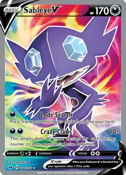SableyeV HP170 Metal Pokemon Card-Collectible Gift Display - Image 1