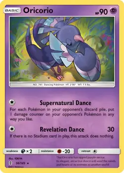 Oricorio HP90 Metal Pokemon Card-Collectible Gift Display - Image 1