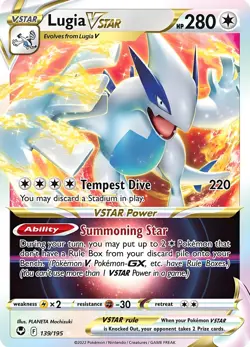 Lugia VSTAR HP280 Summoning Star Metal Pokemon Card-Collectible Gift Display - Image 1
