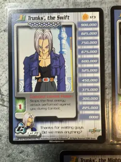 Trunks 1-4 & HT Cell Saga DBZ Cell Saga Personality Card Set NM - Image 3