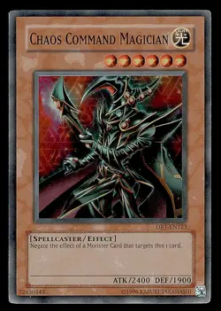 DR1-EN123 Chaos Command Magician Super Rare UNL Edition MP Card Yugioh - Image 1