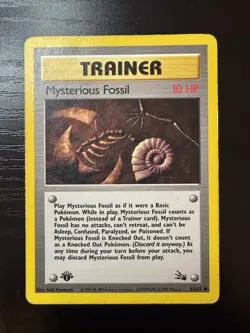 Pokemon TCG Mysterious Fossil Fossil 62/62 Regular 1st Edition Common Card - Image 1
