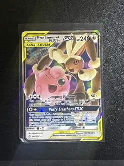 Pokemon TCG Mega Lopunny Jigglypuff Tag Team GX Cosmic Eclipse Holo Card 165/236 - Image 1