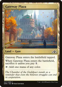 Gateway Plaza 1x FOIL GRN MTG Guilds of Ravnica Common MINT land gate - Image 1