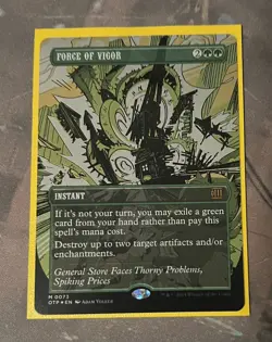 MTG Force of Vigor - Textured Foil, NM-Mint, English Outlaws of Thunder Junction - Image 1