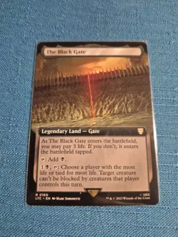 MTG LOTR The Black Gate 💥COMMANDER EXTENDED ART💥 #160 Lord of the Rings Magic - Image 1