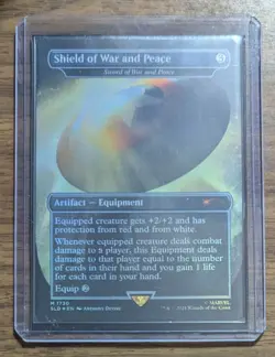 MTG Shield of War and Peace - Sword of War and Peace Rainbow Foil SL Drop NM - Image 2