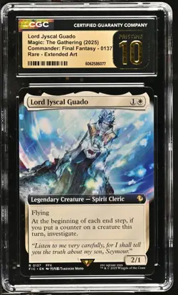 LORD JYSCAL GUADO Final Fantasy Extended Art Rare CGC Pristine 10 MTG - Image 1