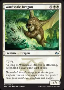 Wardscale Dragon -Foil Light Play MTG Fate Reforged - Image 1