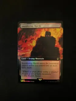 Smoldering Marsh (Extended Art) *FOIL* [Doctor Who] #517 Magic MTG Cards NM - Image 1