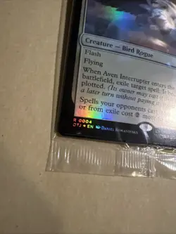 MTG Aven Interrupter PRE OTJ 0004 R NM Sealed Prerelease FOIL - Image 3