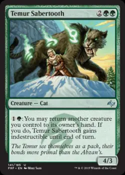 Temur Sabertooth - Medium Play MTG Fate Reforged - Image 1