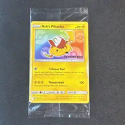 Sealed Ash's Pikachu SM108 Black Star Promo Sun & Moon Pokemon - Image 1