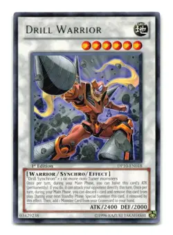 YUGIOH Drill Warrior DP10-EN018 1st edition Rare Near-Mint NM - Image 1