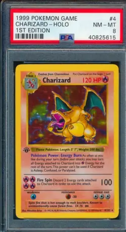 1999 Pokemon TCG Charizard Holo Rare Card - Image 1