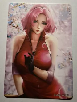 SEXY HEROINE WAIFU Sakura NARUTO ACG PREMIUM HOLOFOIL CARD - Image 2