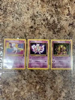 Mew #8, Mewtwo #14 & Mewtwo #3 Black Star Promo Pokemon Cards. Great condition!! - Image 1