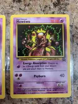 Mew #8, Mewtwo #14 & Mewtwo #3 Black Star Promo Pokemon Cards. Great condition!! - Image 3