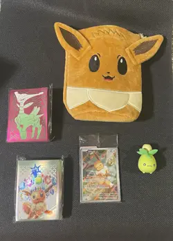 Prismatic Evolutions Pokemon Accessories Lot 🔥Promo Card Sleeves Eraser Pouch - Image 1