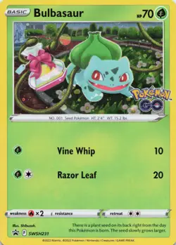 Bulbasaur Promo SWSH: Sword & Shield Promo Cards SWSH231 NM *Big Swirl top Left* - Image 1