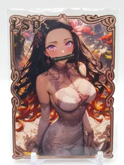 Goddess Story - Pink Metal Waifu Card - Nezuko Kamado - NUMBERED 133/200 - Image 1