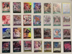 ONE PIECE 28 CARD LOT ALT ART LEADER SUPER RARE NAMI LUFFY UTA KATAKURI PUDDING - Image 1