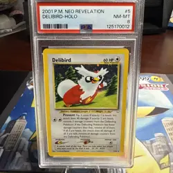 Pokemon Cards: Neo Revelation Rare Holo: Delibird 5/64: PSA 8 - Image 1