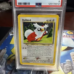 Pokemon Cards: Neo Revelation Rare Holo: Delibird 5/64: PSA 8 - Image 3