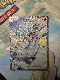 Pokemon Celebrations Reshiram Holo TCG Card 113/114 Classic Collection NM - Image 1
