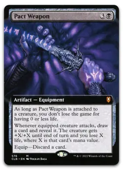 Pact Weapon (Extended Art) #576 (NM) Baldur's Gate CLB Magic MTG - Image 1