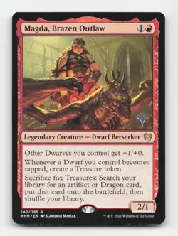 Magda, Brazen Outlaw Kaldheim #142 Rare - Image 1