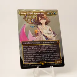 Yuna, Grand Summoner (Borderless) (Surge Foil) Commander: Final Fantasy Foil - Image 1