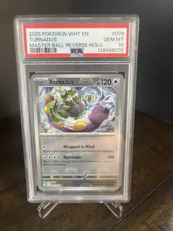 Pokemon TCG White Flare Tornadus Master Ball Pattern PSA 10 - Image 1