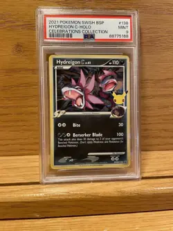 Pokemon Hydreigon C Celebrations Collection Holo Promo SWSH138 PSA 9 Mint - Image 1