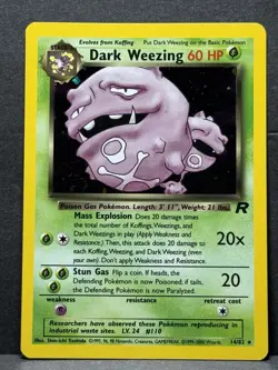 Pokemon Dark Weezing Holo Rare Card 14/82 LP - Image 1