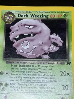 Pokemon Dark Weezing Holo Rare Card 14/82 LP - Image 3