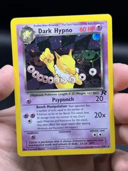 Dark Hypno 9/82 Holo Rare Pokemon Team Rocket Pokemon WOTC English SWIRL NM - Image 3