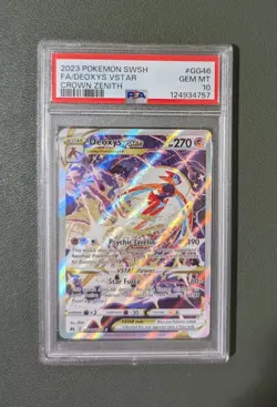 Pokemon Deoxys VSTAR GG46/GG70 Crown Zenith PSA 10 - Image 1