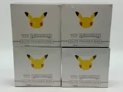 Lot of (4) Pokemon TCG Celebrations Elite Trainer Boxes - Image 1