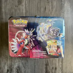 Lot Of 2 Koraidon & Miraidon Pokemon Collector's Chest Lunchbox Tins Fall 2023 - Image 1