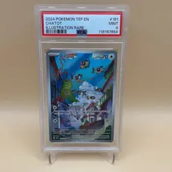 2024 POKEMON TEF EN-TEMPORAL FORCES 181 CHATOT ILLUSTRATION RARE PSA 9 - Image 1