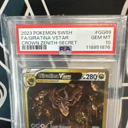 2023 POKEMON SWORD & SHIELD CROWN ZENITH SECRET FULL ART/GIRATINA VSTAR PSA 10 - Image 2