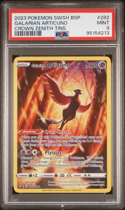 2023 POKEMON SWSH BLACK STAR PROMO CROWN ZENITH TINS GALARIAN ARTICUNO PSA 9 - Image 1