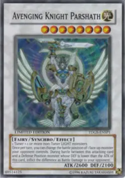Lightly Played Avenging Knight Parshath - TDGS-ENSP1 - Super Rare - Limited Edit - Image 1